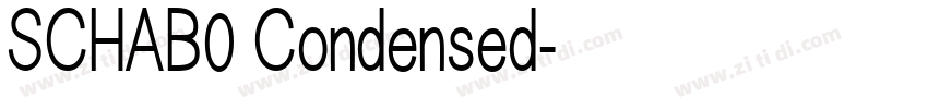 SCHAB0 Condensed字体转换